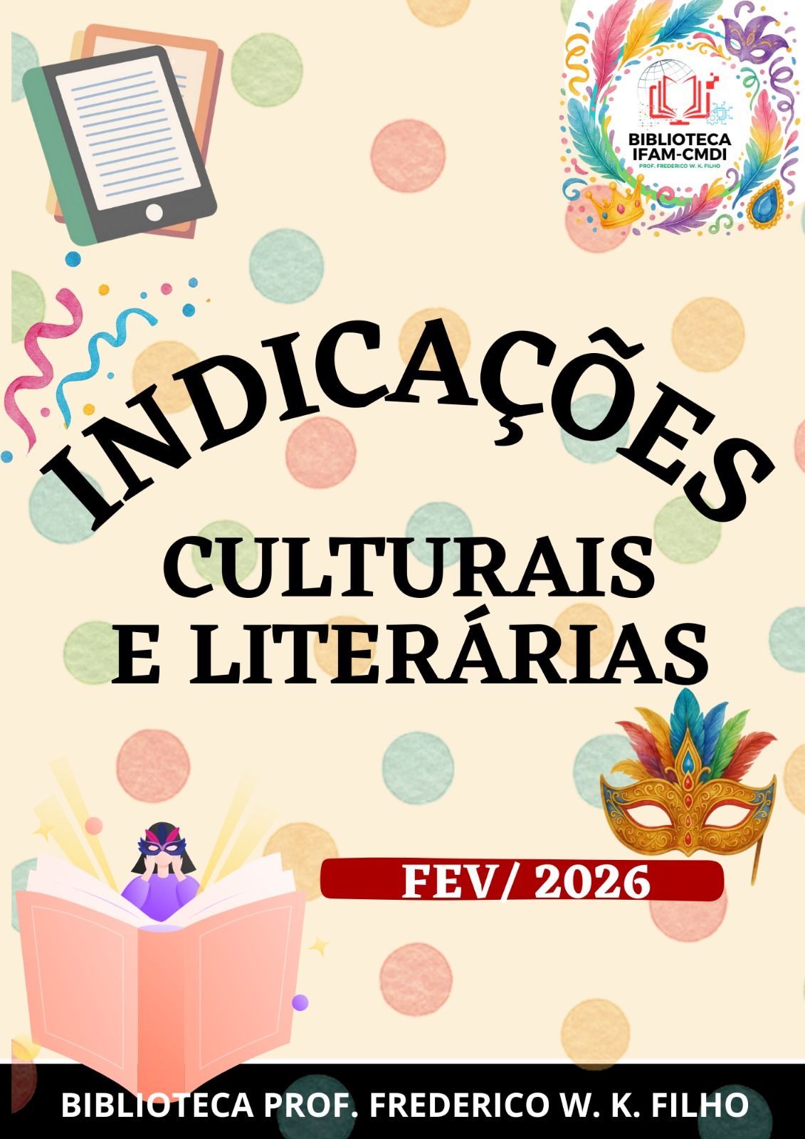 Convite Cultural e Literário da Biblioteca Prof. Frederico W. K. Filho