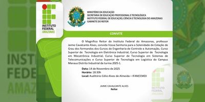 Solenidade de Colação de Grau - formandos 2025-1